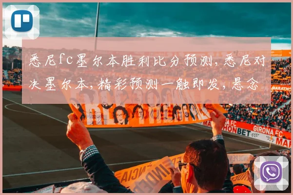 悉尼fc墨尔本胜利比分预测,悉尼对决墨尔本,精彩预测一触即发,悬念重重